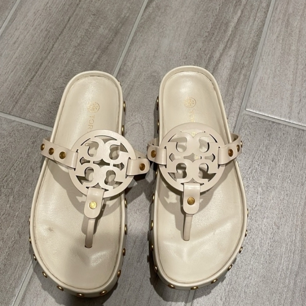 Tory Burch Women's Miller Cloud Coin Sandals